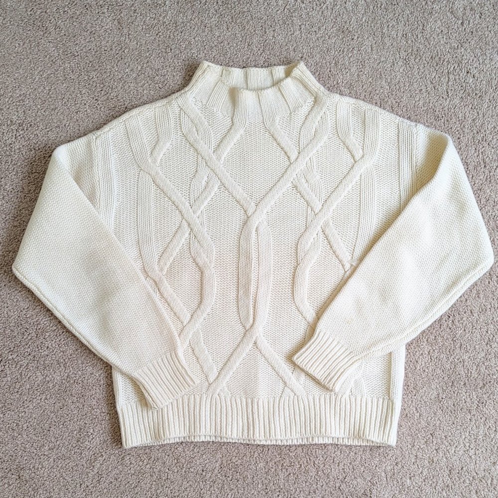 [LAST CALL – CONSIGNMENT SOON] Everlane The Cable Mockneck Wool Sweater